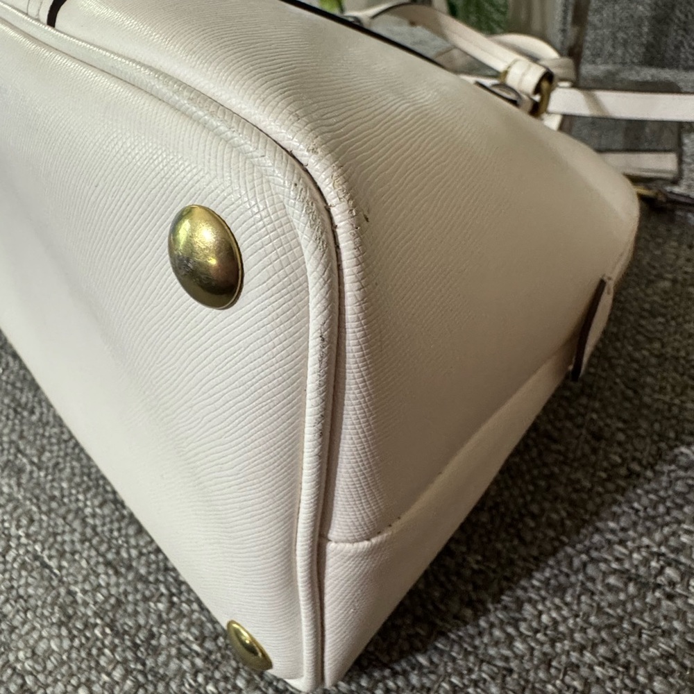 Coach Peyton Cora Domed Satchel in white - Picture 10 of 14